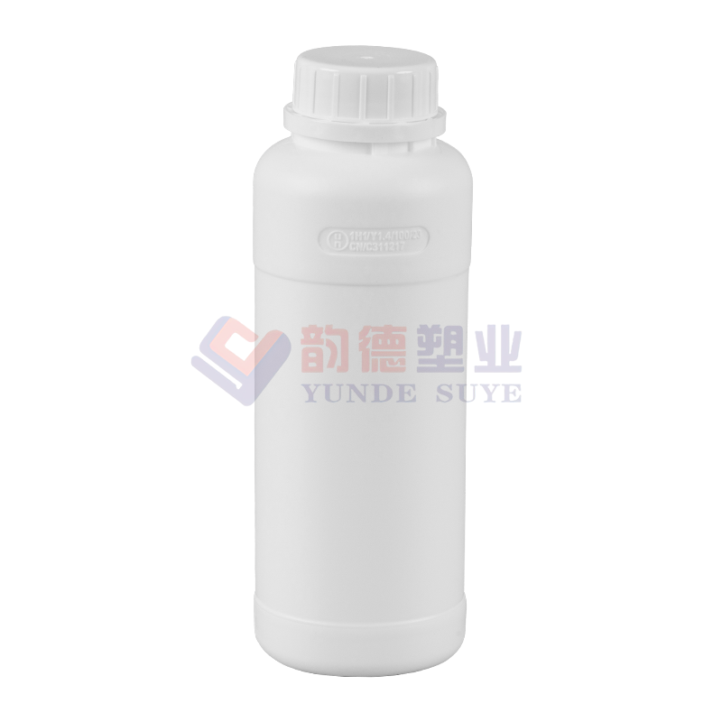 Fortykket plast farmaceutisk fluorid rund flaske 500ml-01