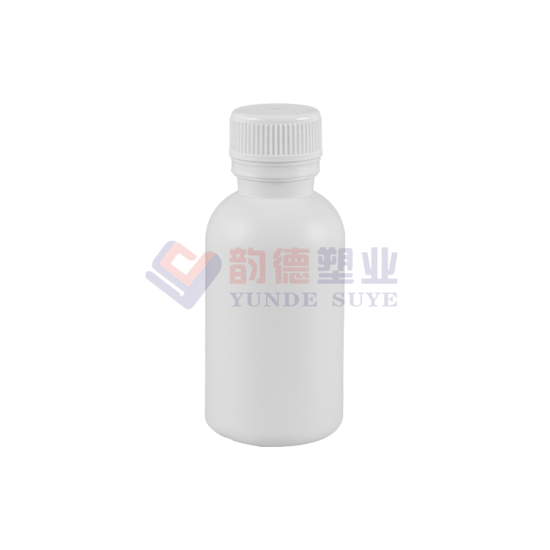 Gennemsigtig plastfluorid rund flaske 100ml-01（B）